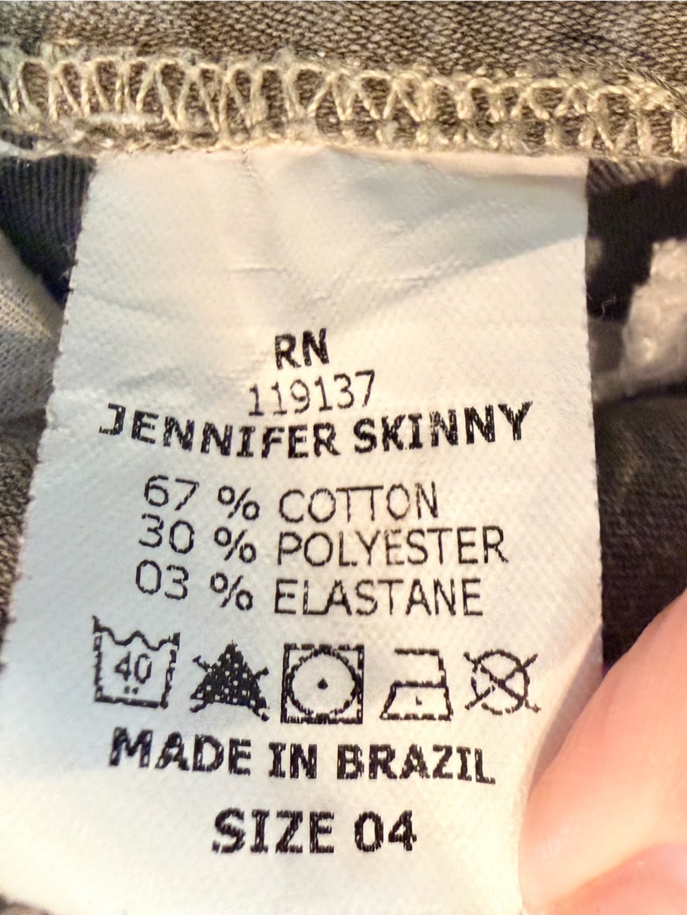 Beija Flor Olive Stretch Jeans Size 4 Slim Straight Brazilian Denim - Picture 9 of 12